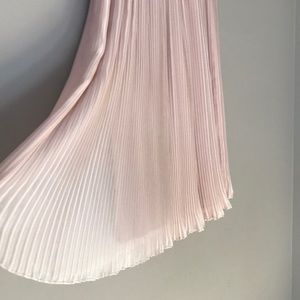 Zara mauve pleated midi skirt